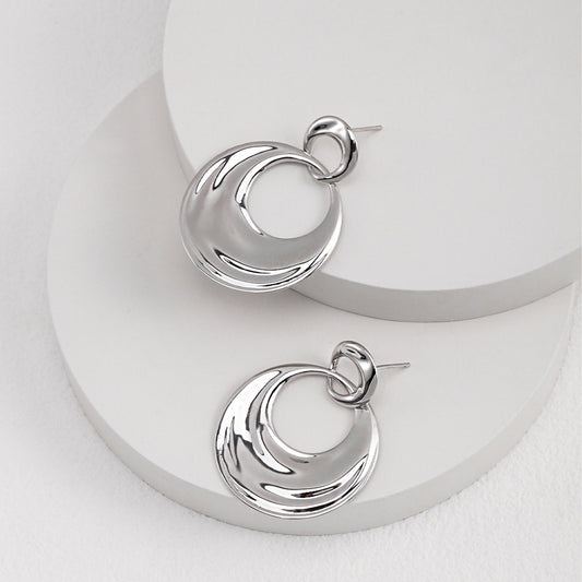 Chunky Wide Sliver Earrings