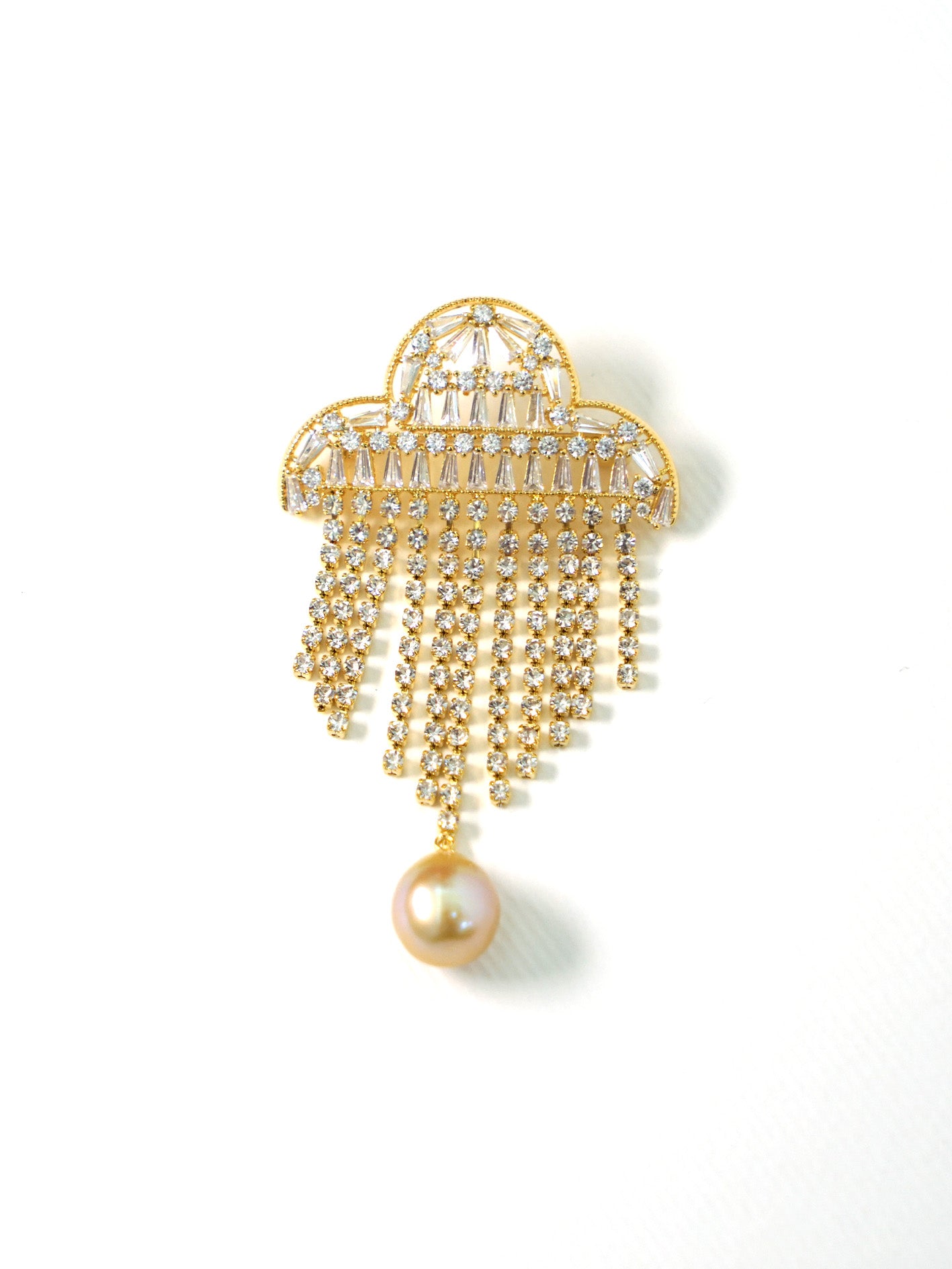 Raindrop Pearl Brooch